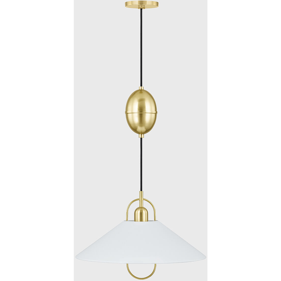 Mariel 1 Light 18 inch Aged Brass/Soft White Pendant Ceiling Light in Aged Brass and Soft White